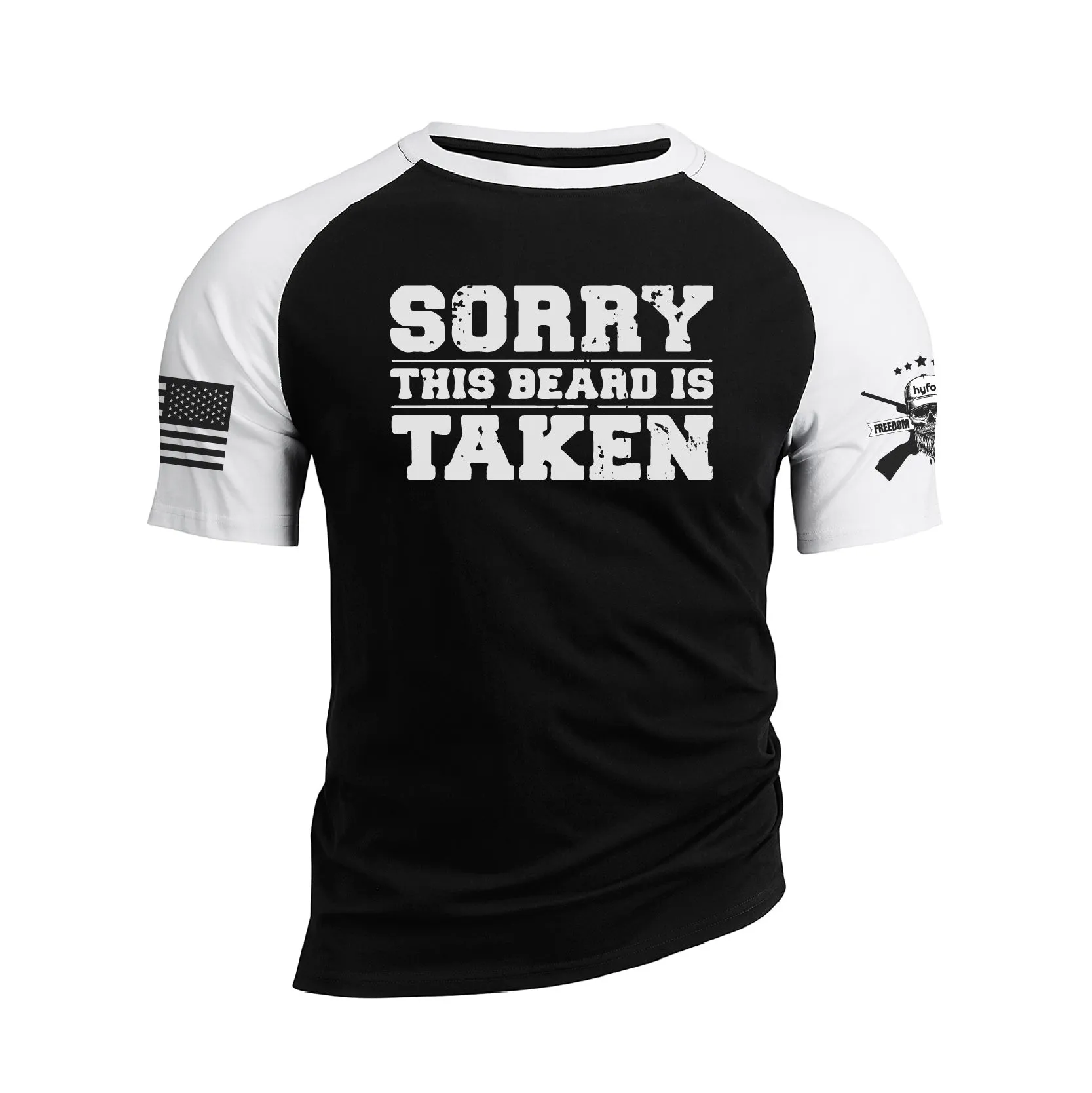 SORRY THIS BEARD IS TAKEN 100% COTTON RAGLAN GRAPHIC TEE