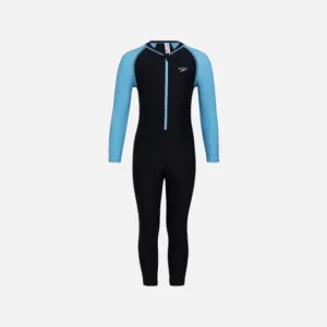 Speedo Color Block All In One Junior Boy Suit -True Navy/Blue