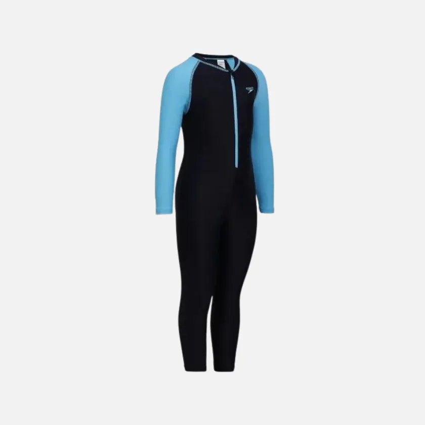 Speedo Color Block All In One Junior Boy Suit -True Navy/Blue