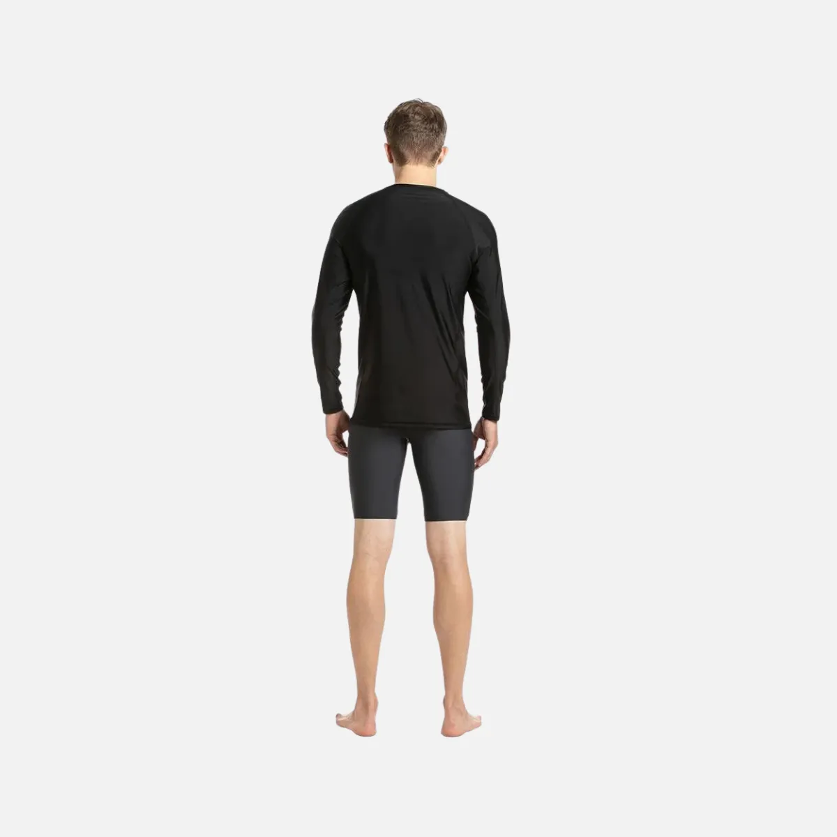 Speedo Endurance 10 Long Sleeve Men's Sun Top -Oxid Grey/Black