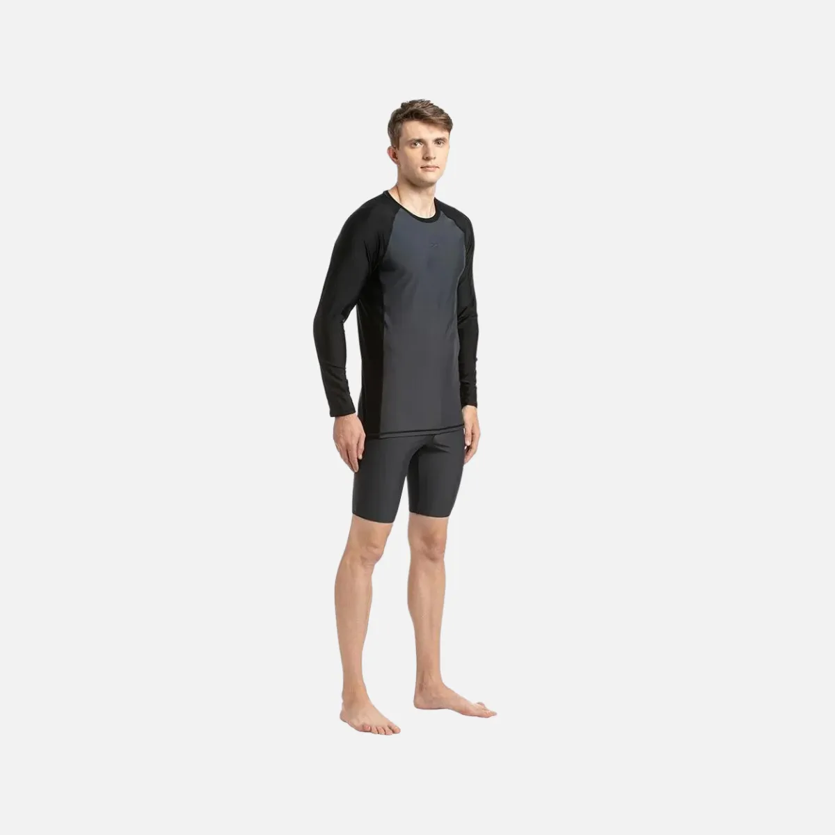 Speedo Endurance 10 Long Sleeve Men's Sun Top -Oxid Grey/Black