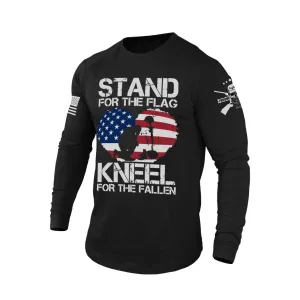 STAND FOR THE USA FLAG 100% COTTON GRAPHIC LONG SLEEVE T-SHIRT