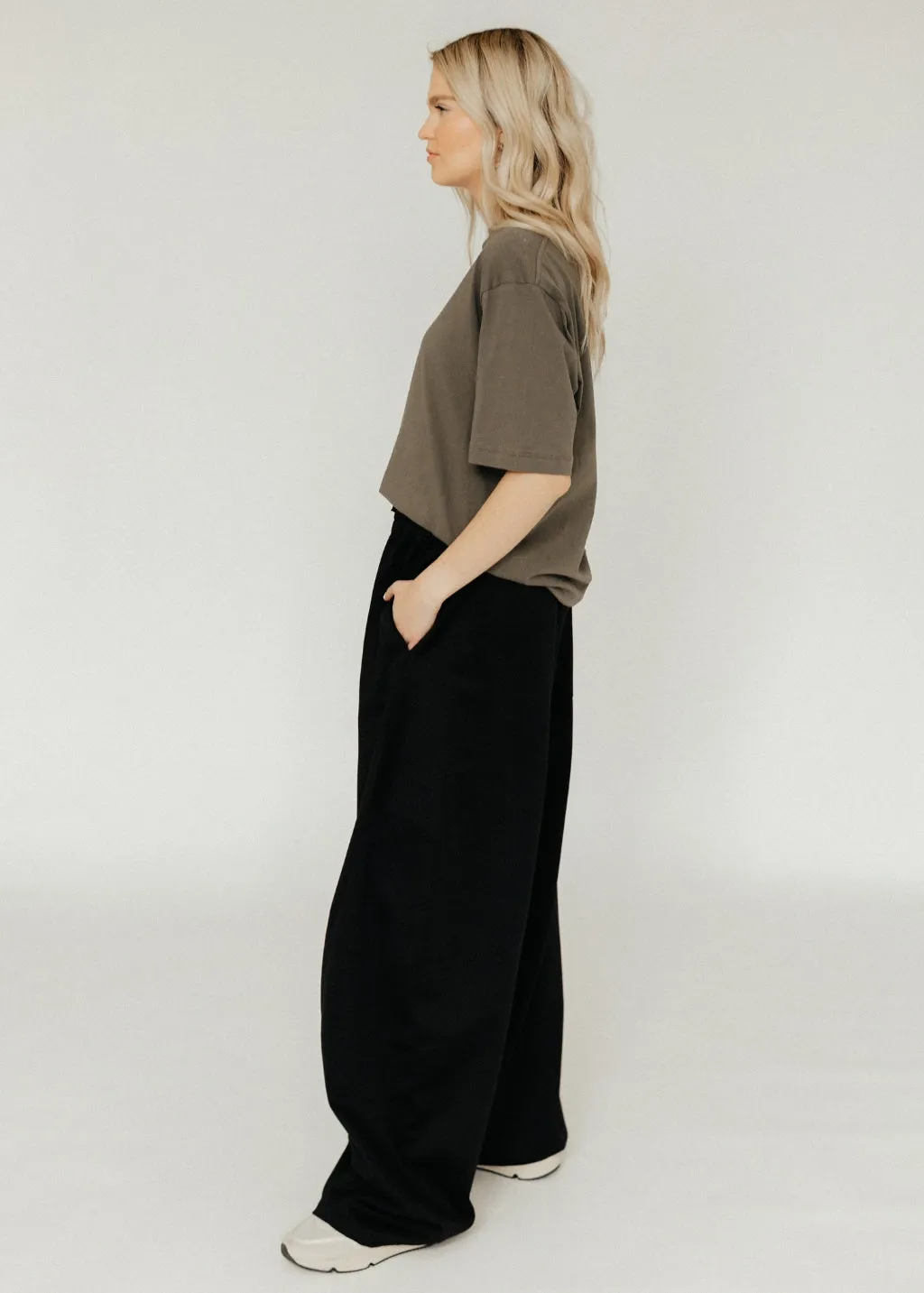 Tibi T-shirt Program Mock Neck Unisex T in Dune