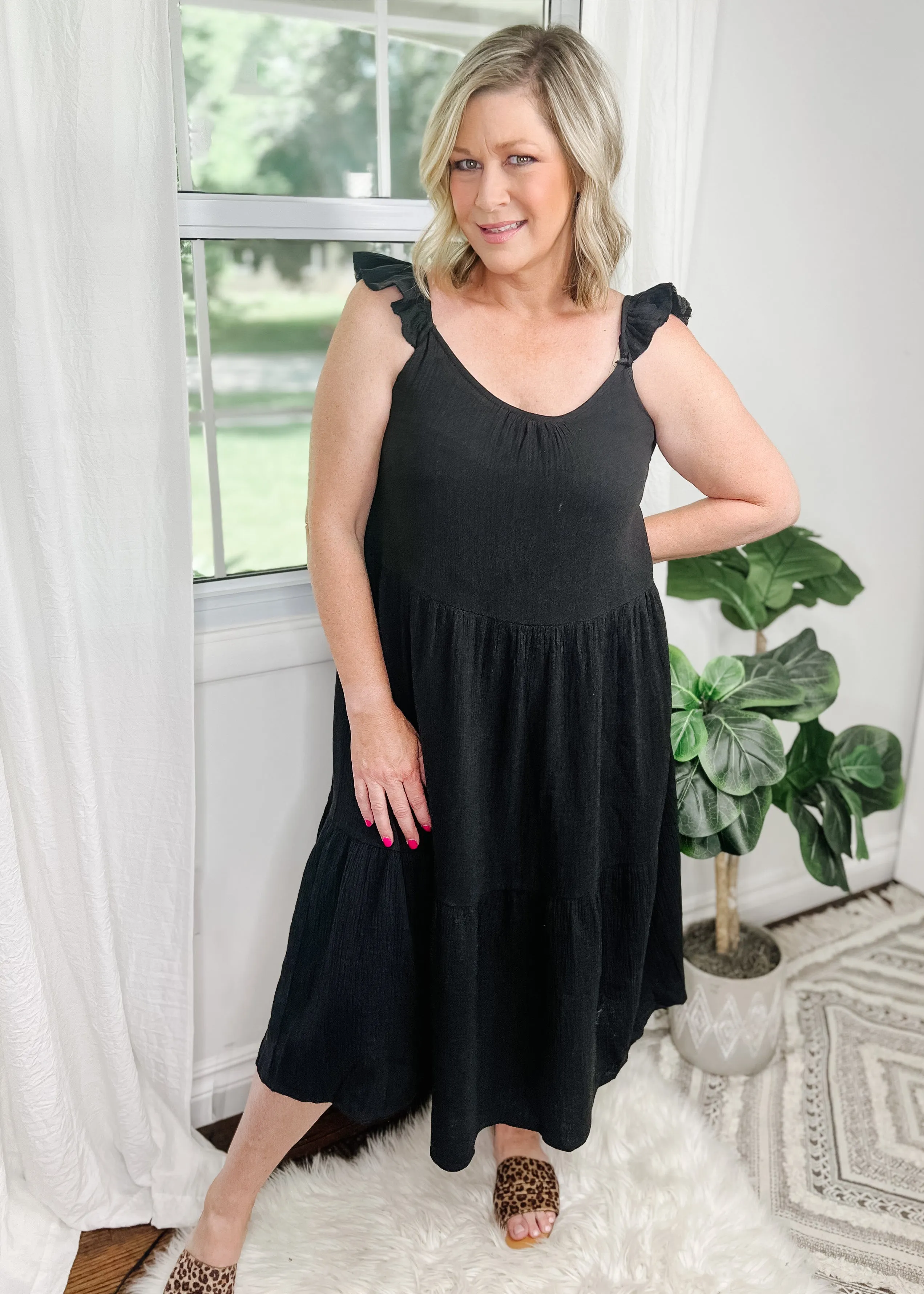 Tiered Midi Dress