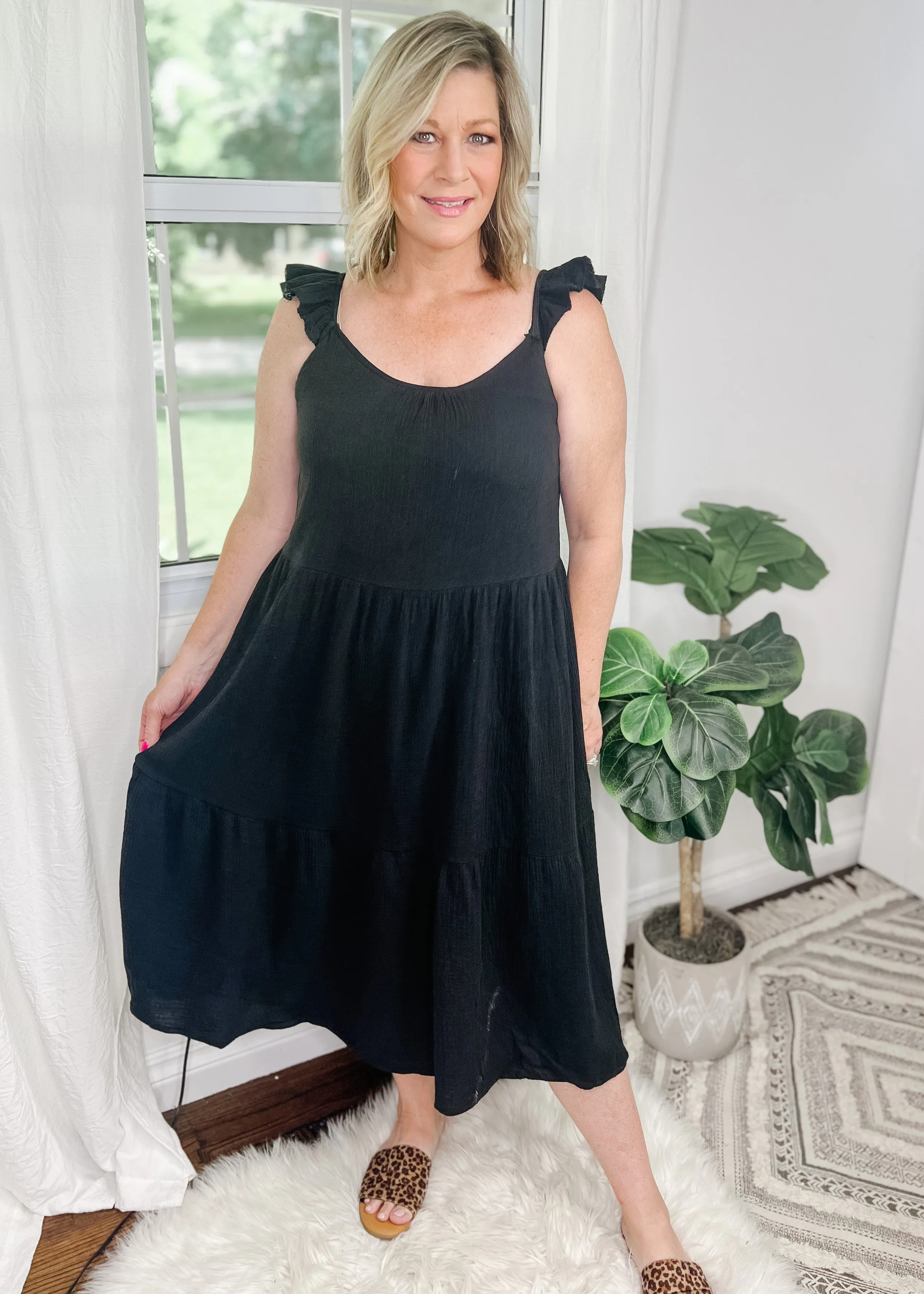 Tiered Midi Dress