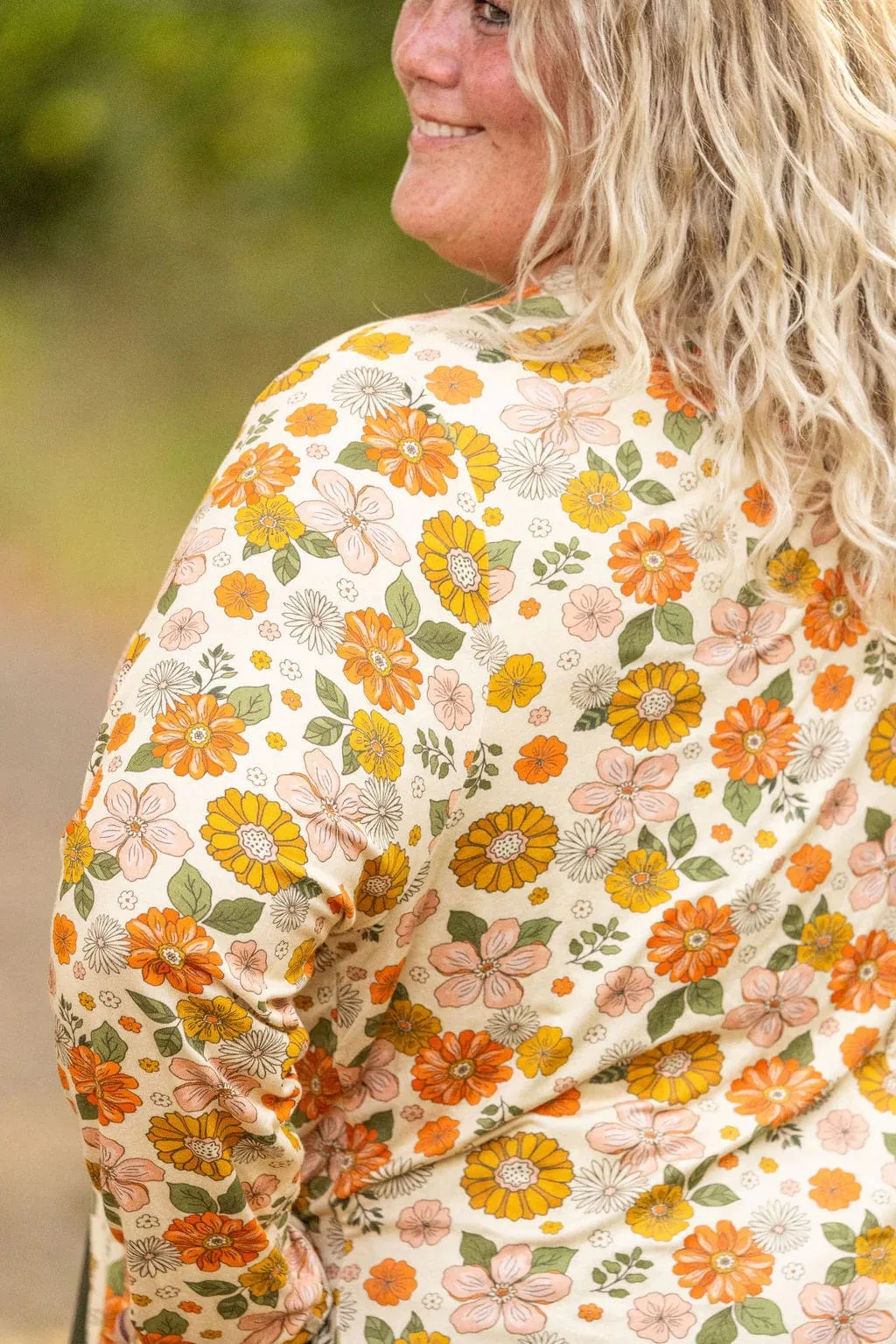 Tinley Luxe Tissue Weight Cardigan w/Pockets in Florals