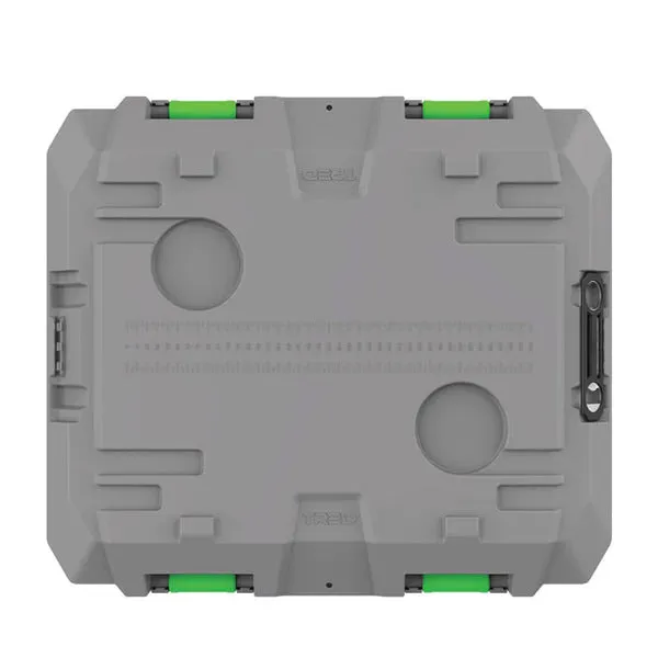 Tred 50-40 Storage Box 25L Shallow Grey With Green