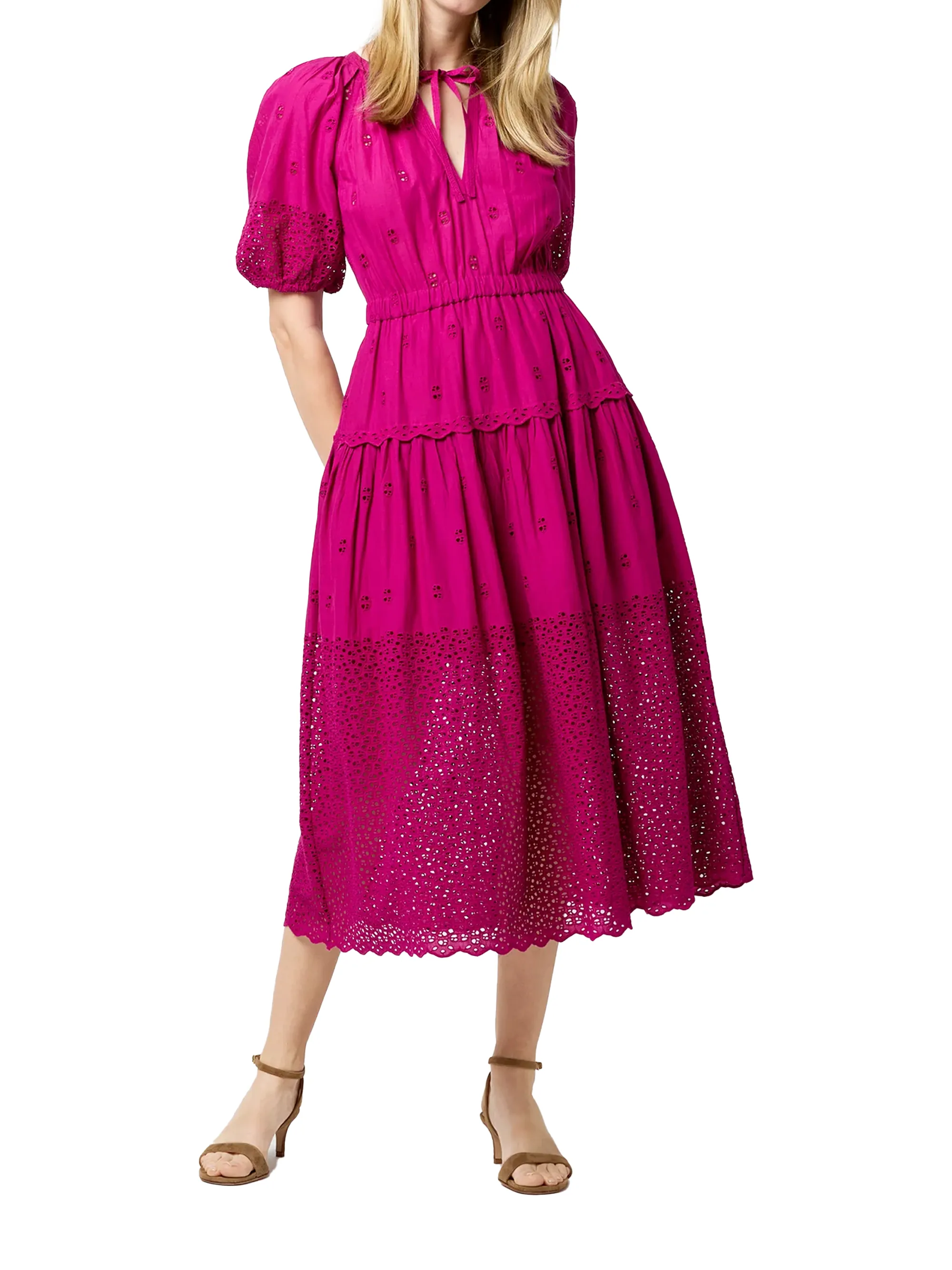Ulla Johnson Nova Eyelet Puff Sleeve Dress