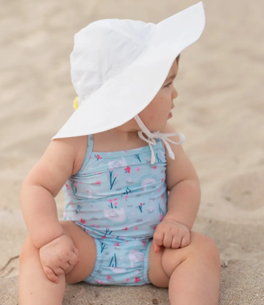 UPF 50  Brim Sun hat (White)