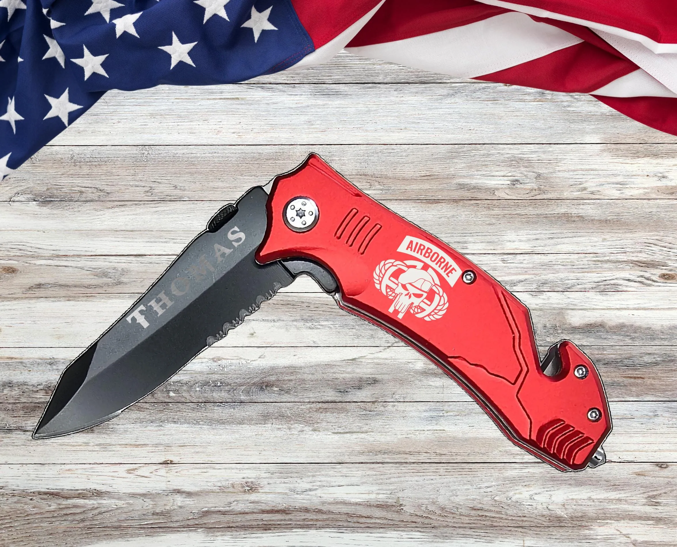 US Army Airborne Engraved Pocket Knife Veterans Gifts, Army 82nd Para gift for him her, Fathers Day Gift Soldier dad, Army Gifts Boyfriend