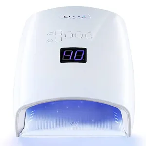 UV LED Nail Lamp, UV Light for Nails, Rechargeable UV Nail Lamp with Automatic Sensor, Cordless Nail Dryer for Gel Polish, Nail Light for Fingernail &Toenail 5 Timer Setting LCD Display, Gel Nail Lamp