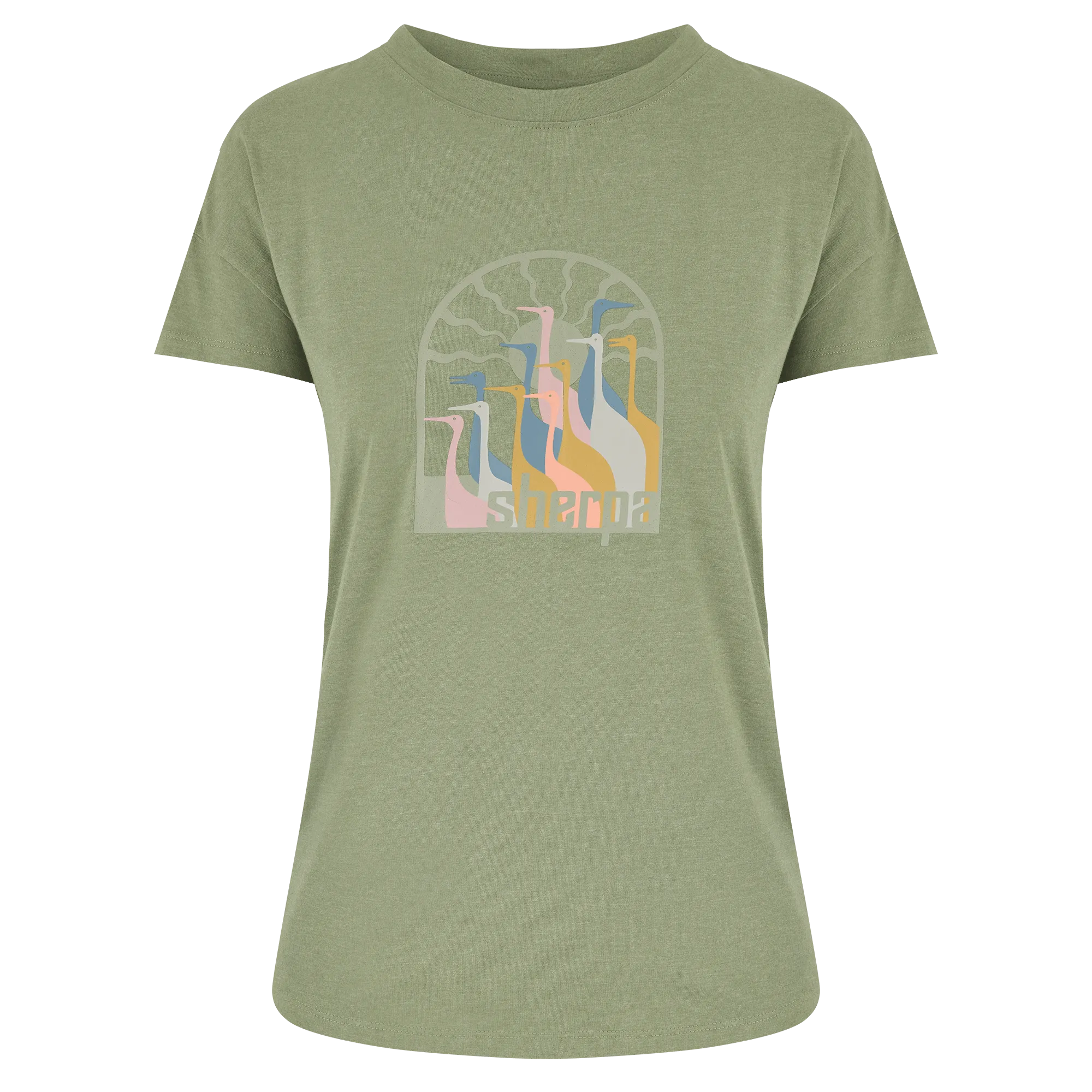 Varuna Short Sleeve Crew - Thyme Crane