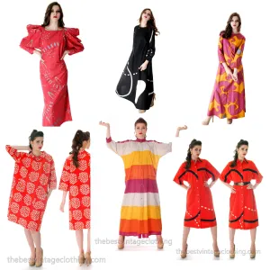 Vintage Lot- Vuokko & Marimekko 1960s-70s Finland Mod Op ARt 150  Dresses/COATS  Model Photos