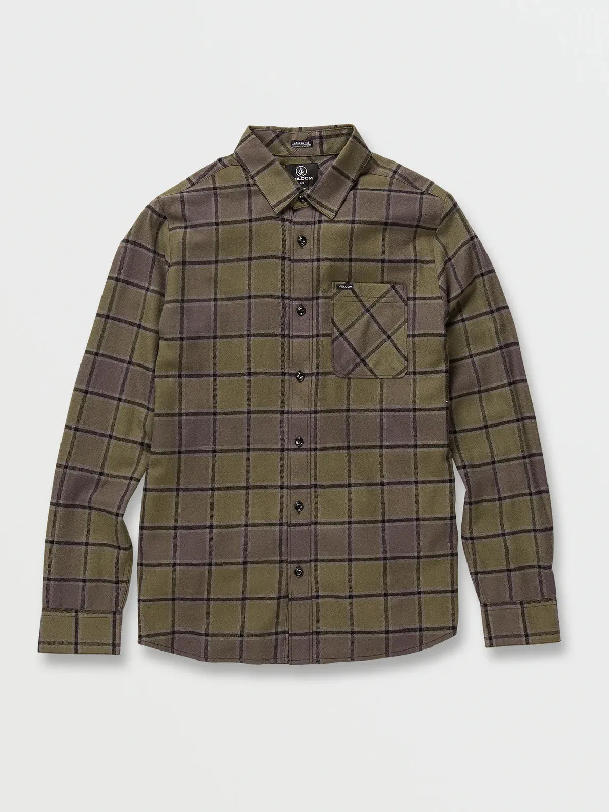 Volcom Mens Caden Plaid L/S Flannel Shirt