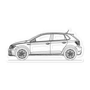 Volkswagen Polo GTI MK6 Outline Sticker