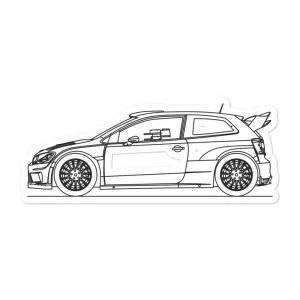 Volkswagen Polo WRC Outline Sticker