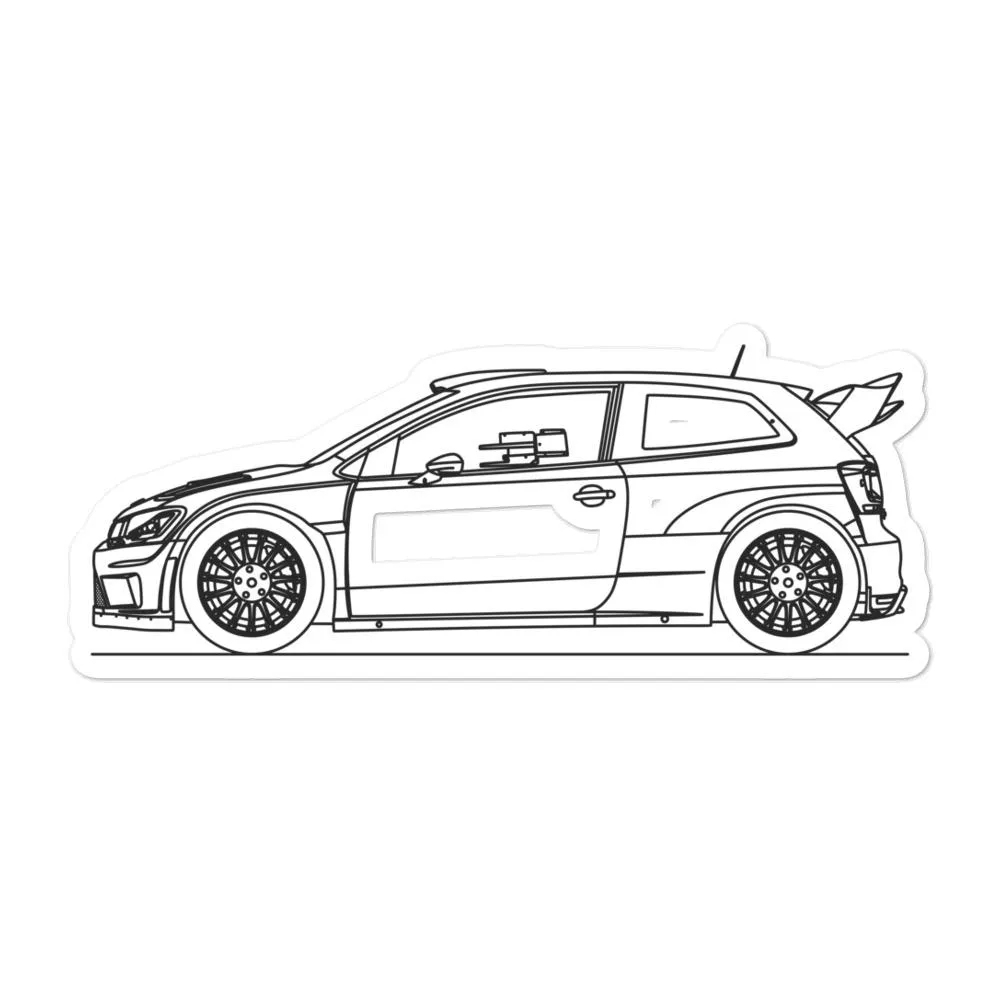 Volkswagen Polo WRC Outline Sticker