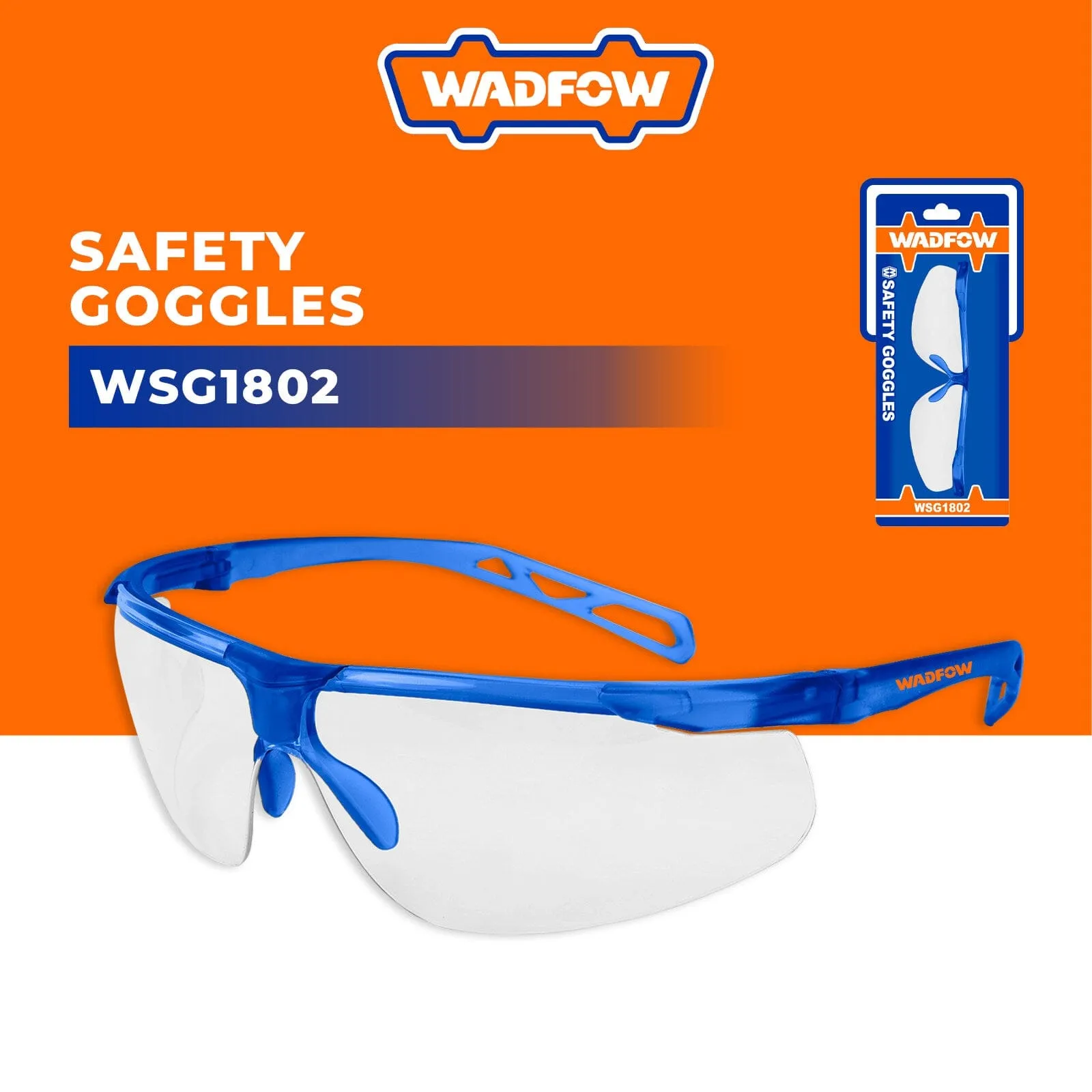 Wadfow Clear Safety Goggles - WSG1802