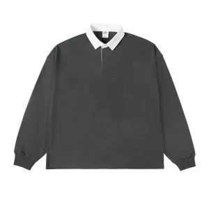 Waffle Drop Shoulder POLO Shirt