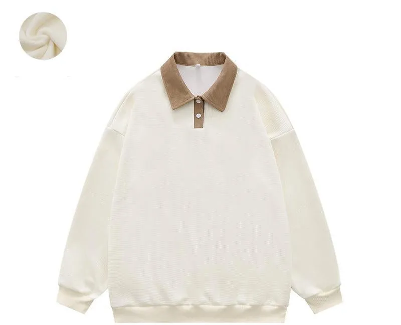 Waffle Long-sleeved Polo Shirt