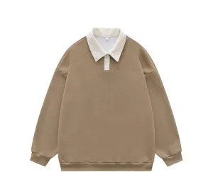 Waffle Long-sleeved Polo Shirt