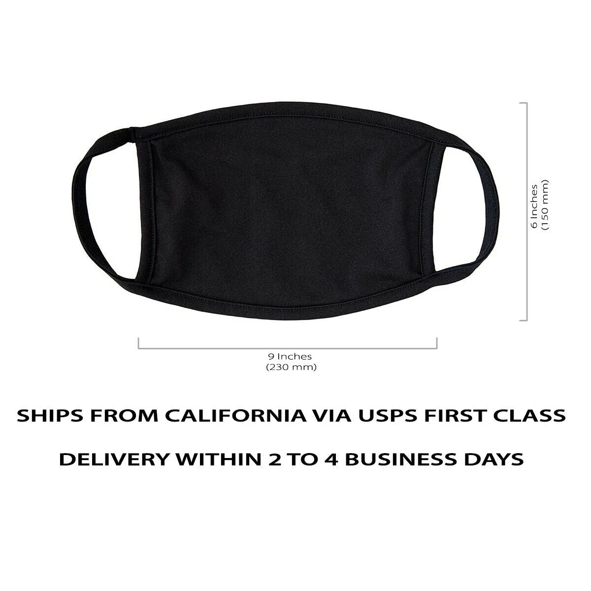 Washable Reusable Face Cover (3 Pack) - Double Layer For Dust Particle & Droplet Protection - Unisex, USA Flag