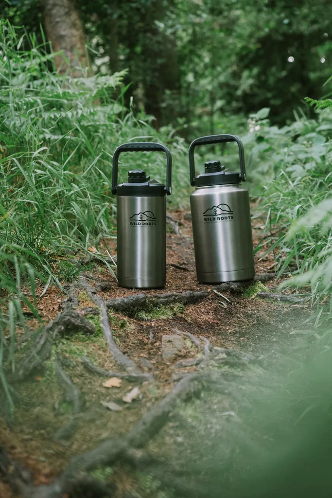 Wild Roots Big Jugs vacuum insulated flask with Handles 1.8L