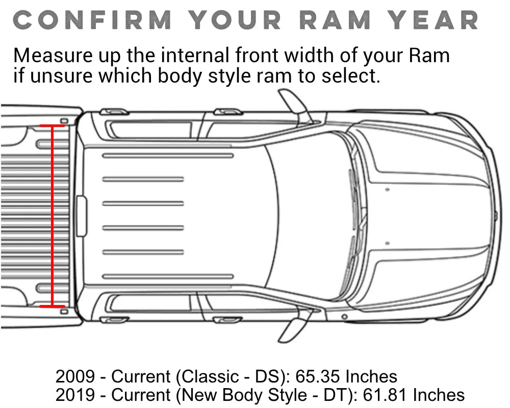 WildTop Soft Truck Cap for 2009-Current Ram 1500/2500/3500 6'4" Bed (76.3 in)