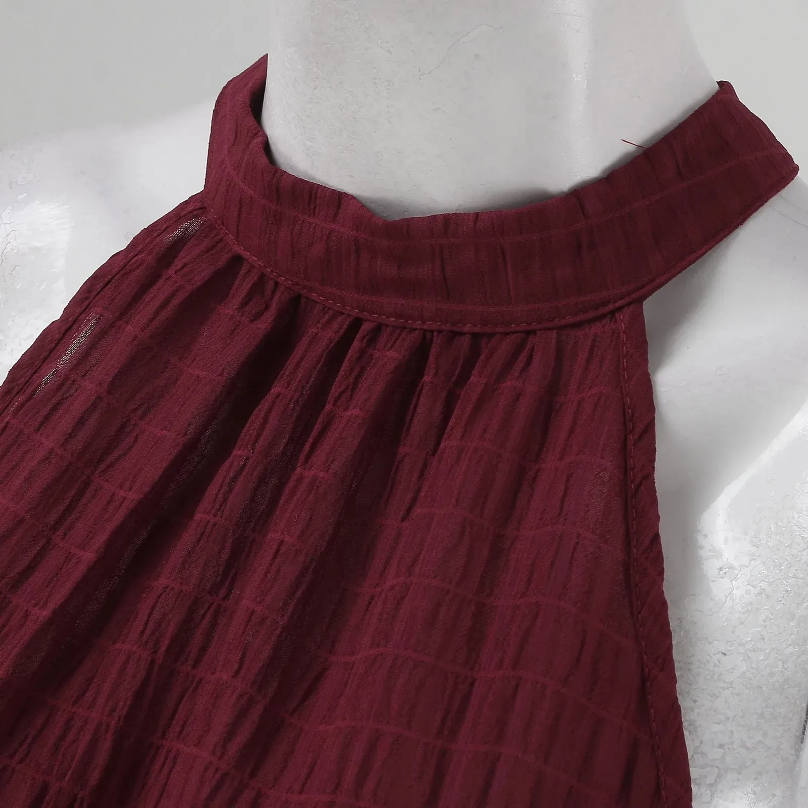 Women Halter Neck Mini Dress Sexy
