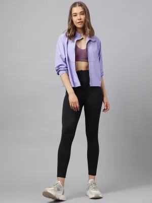 Women self design reflective detail sporty track jacket