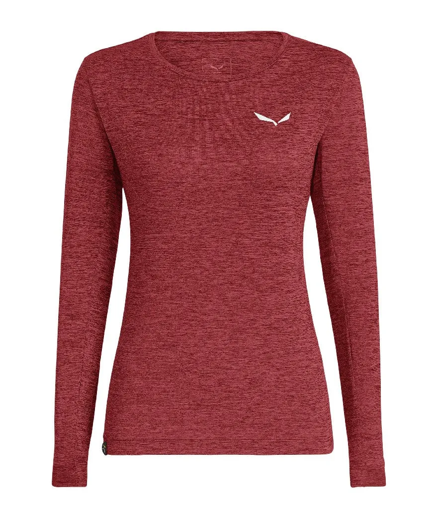 WOMEN'S PUEZ MELANGE DRY LONG SLEEVE TEE
