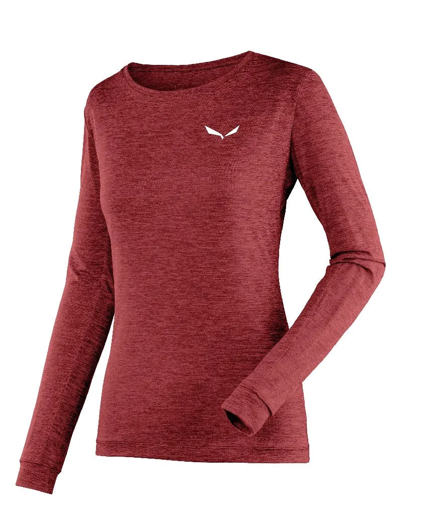 WOMEN'S PUEZ MELANGE DRY LONG SLEEVE TEE