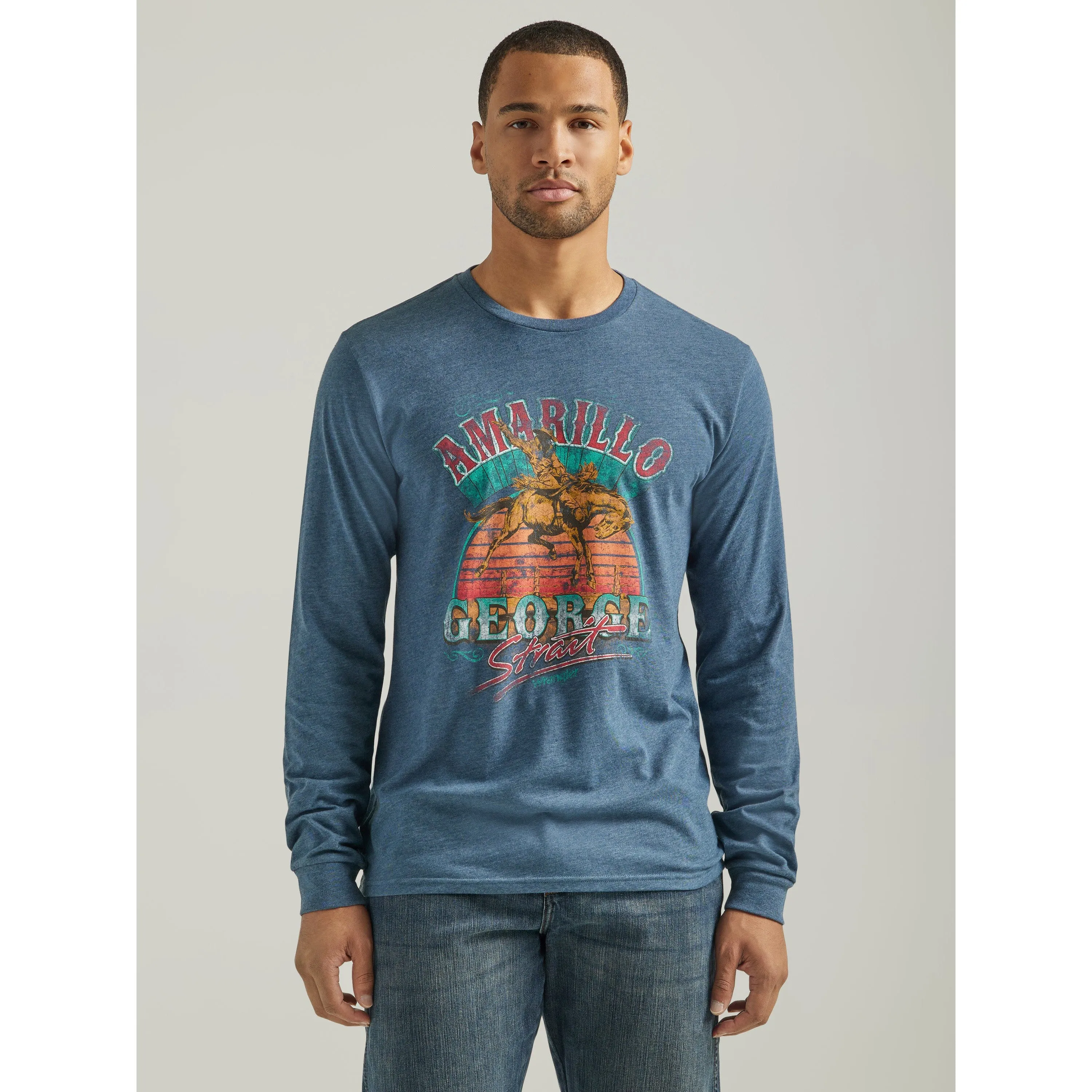 Wrangler Men's Long Sleeve George Strait Graphic Tee