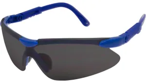 Wrap Around Protective Eye Wear with Adjustable Articulating Temple – 144 Pairs / Case Blue