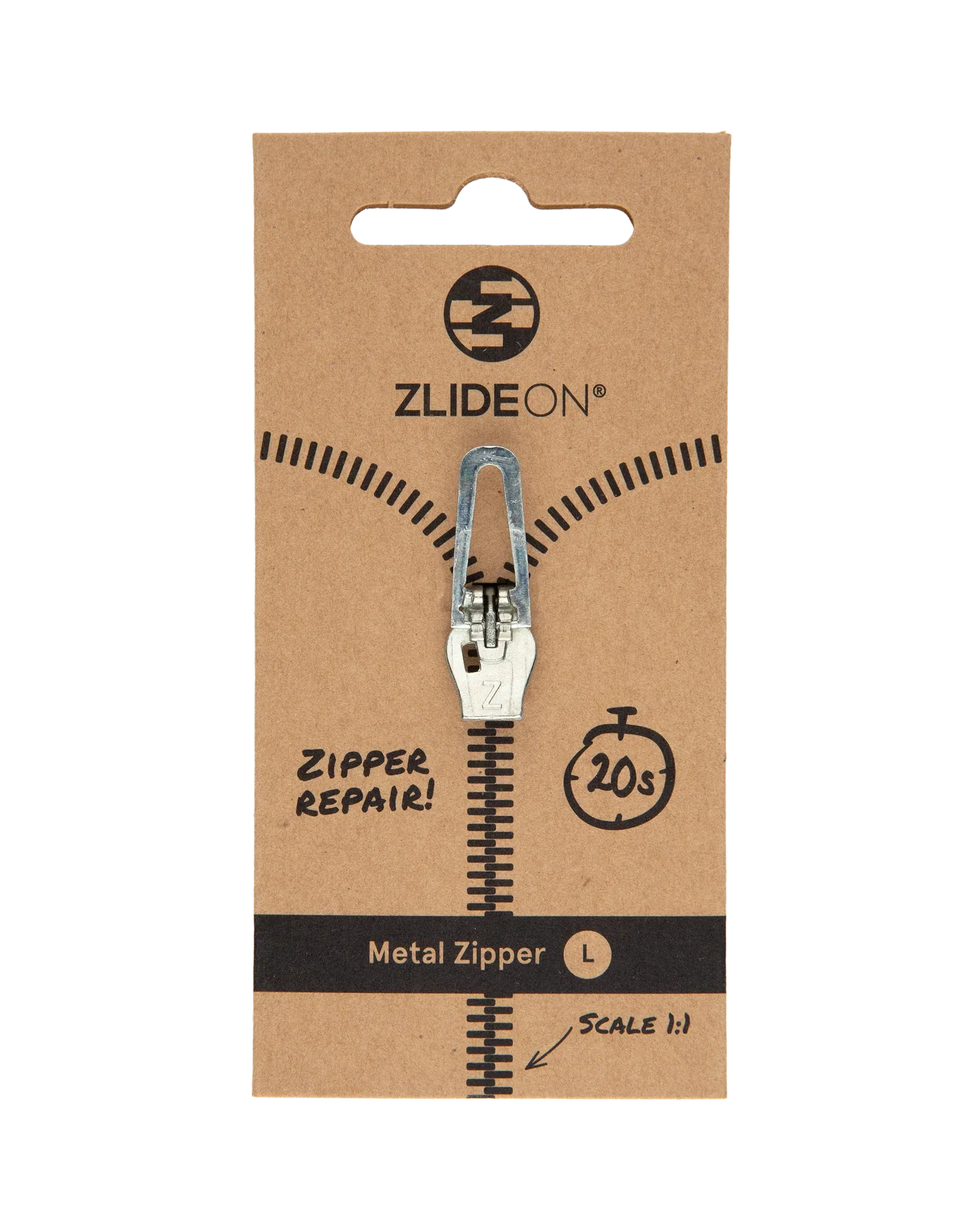 ZlideOn Metal Repair Zipper - L